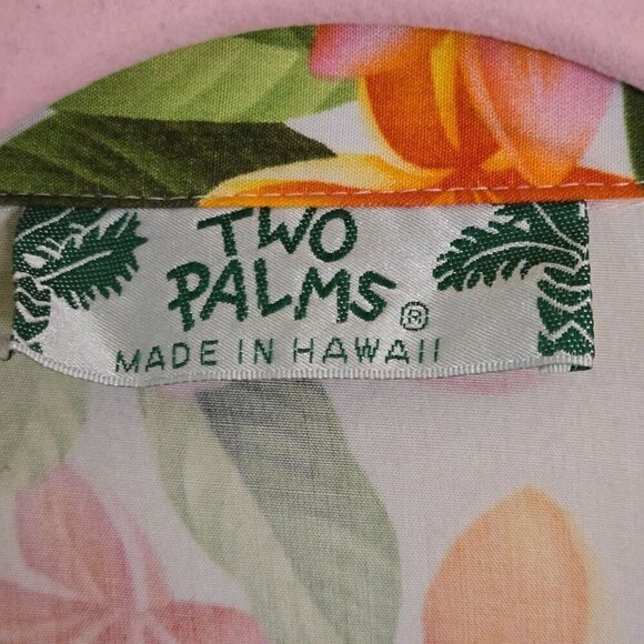 Two Palms Nadina Fitted Blouse Vintage Tropical Floral Size L - Picture 5 of 6